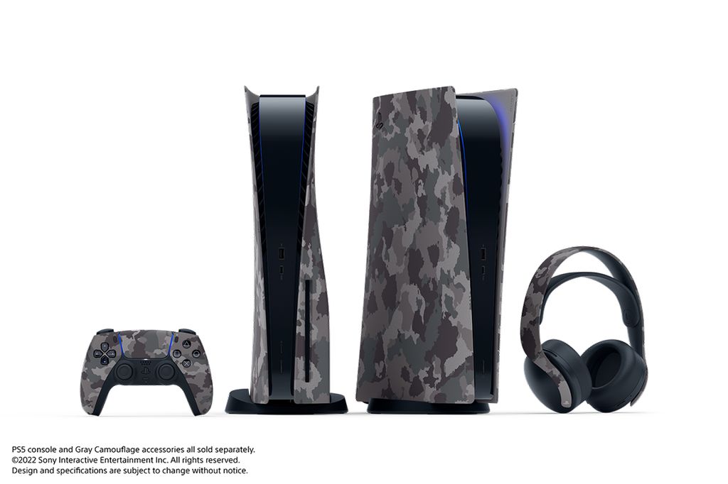 Grey Camouflage für DualSense Wireless-Controller, PS5-Konsolen-Cover und PULSE 3D-Wireless-Headset vorgestellt