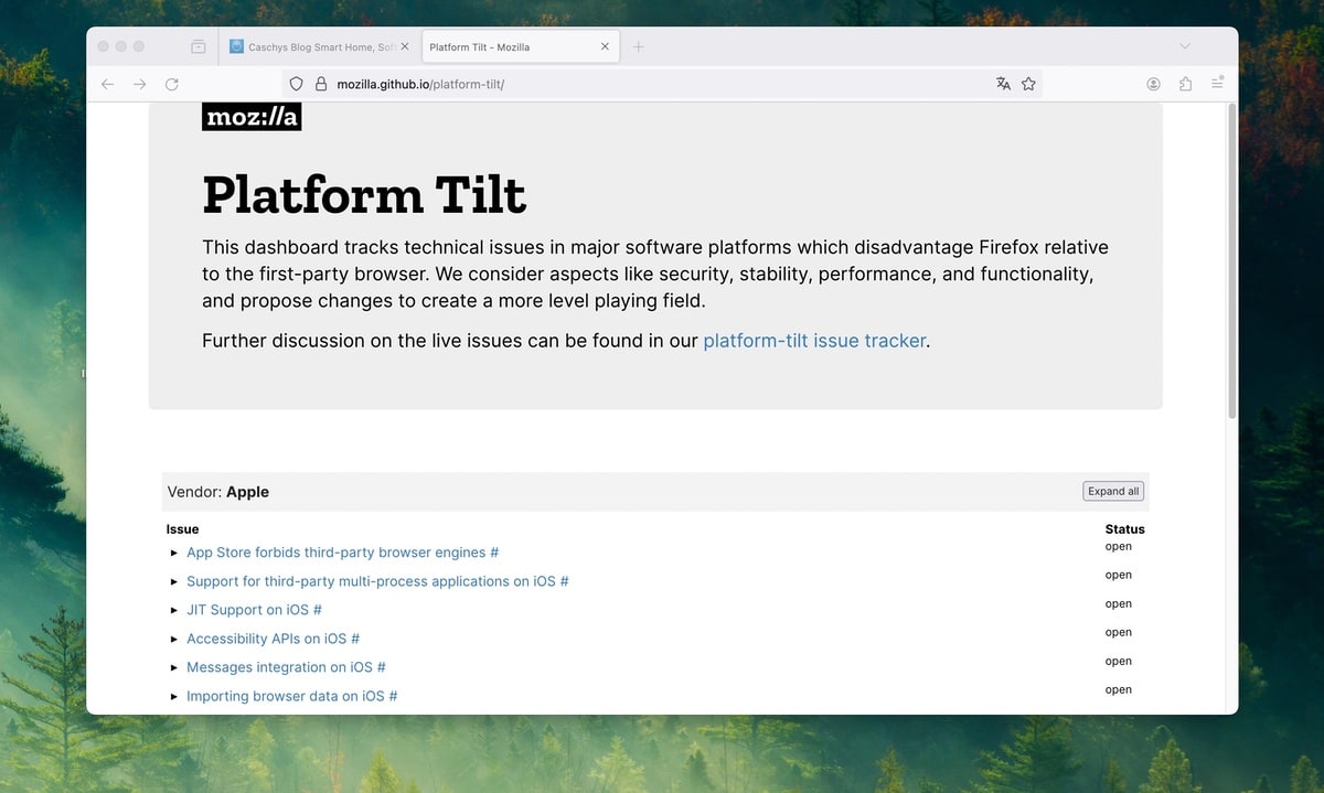 Firefox: Neues Dashboard zeigt Benachteiligungen gegenüber First-Party-Browsern