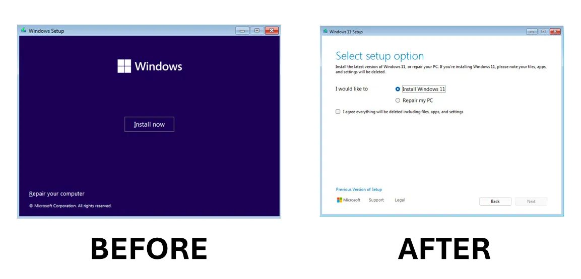 Windows 11: Neues Setup-UI ist schon seit 10 Jahren drin