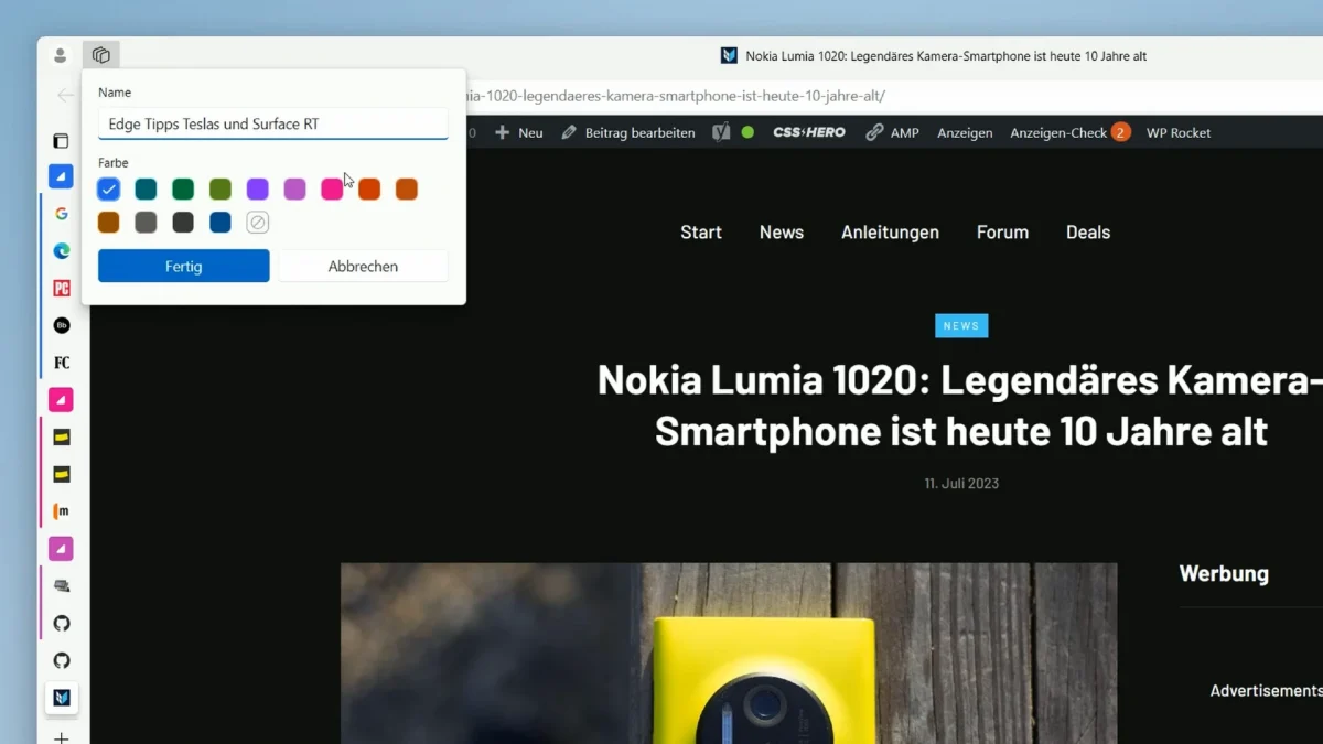 Unterschätzte Funktion: Microsoft Edge Arbeitsbereiche