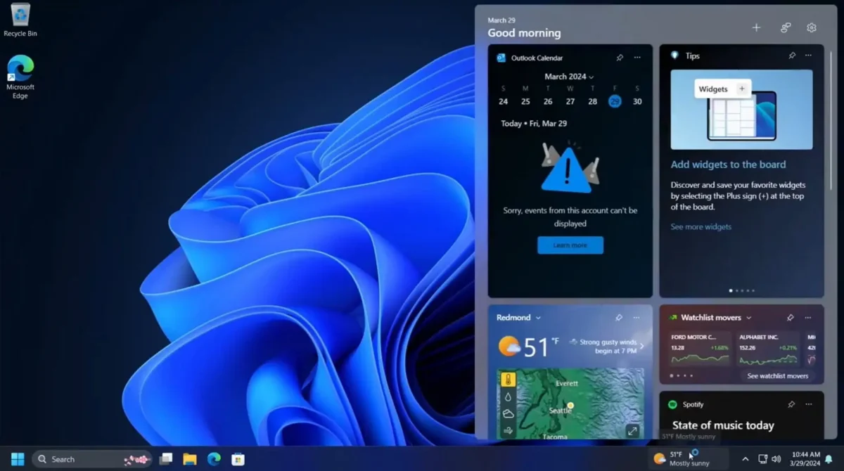 Microsoft testet Widget-Board an der rechten Seite in Windows 11