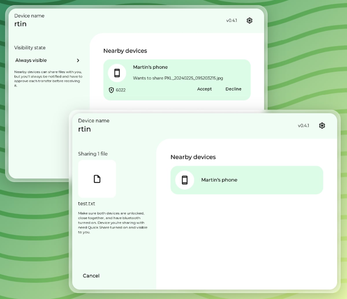RQuickShare: Dateiaustausch zwischen Android, Linux und macOS