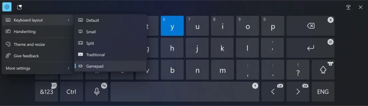 Windows 11: Gamepad Keyboard ist im Test