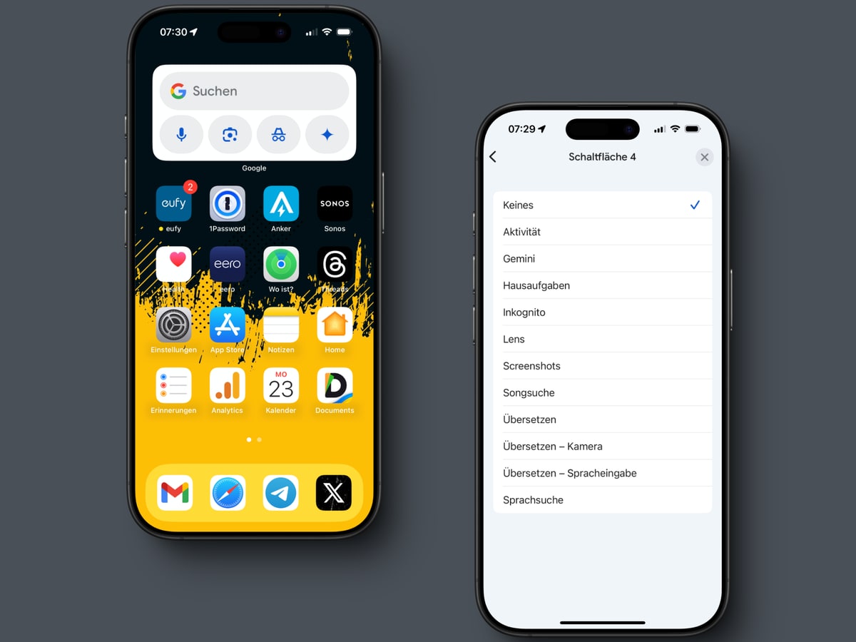 Google: Such-Widget unter iOS nun anpassbarer