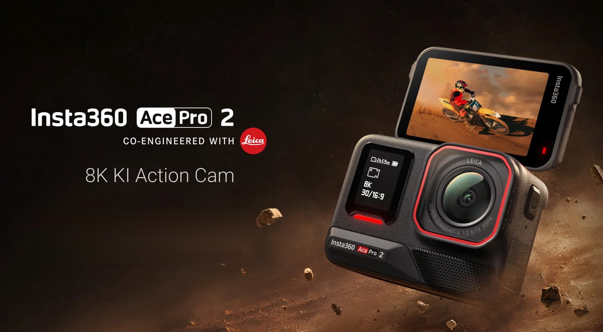 Insta360 Ace Pro 2: Action-Cam mit 8K-Auflösung und KI-Unterstützung vorgestellt