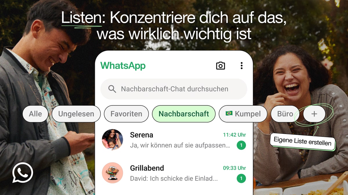 WhatsApp mit neuer Listen-Funktion