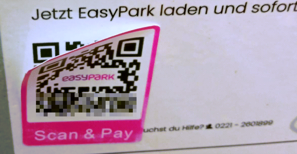 EasyPark und die Polizei warnen vor gefälschten QR-Codes auf Parkautomaten