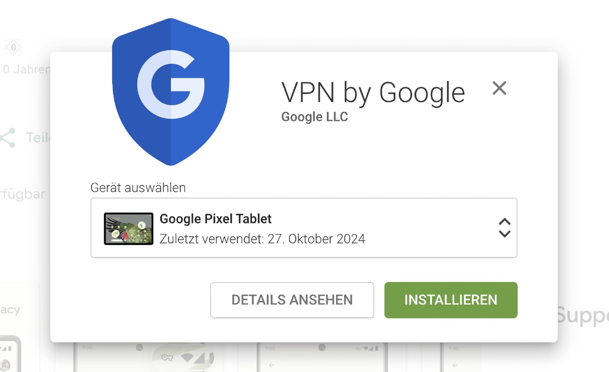 VPN by Google: Dienst nun auch für das Pixel Tablet verfügbar