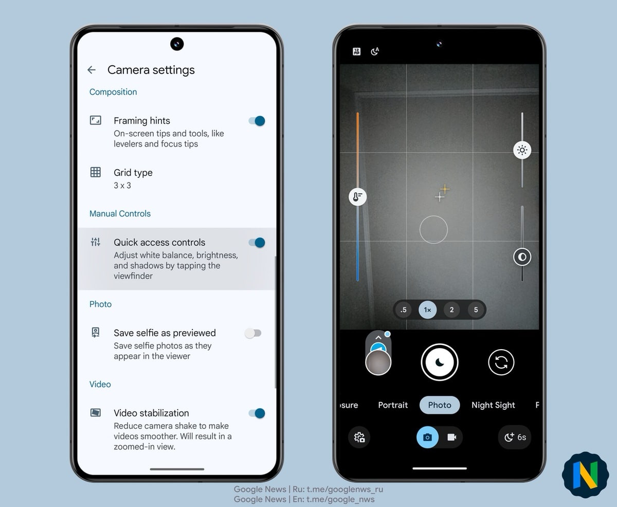 Google Pixel: Schnelleinstellungen der Kamera-App kehren zurück
