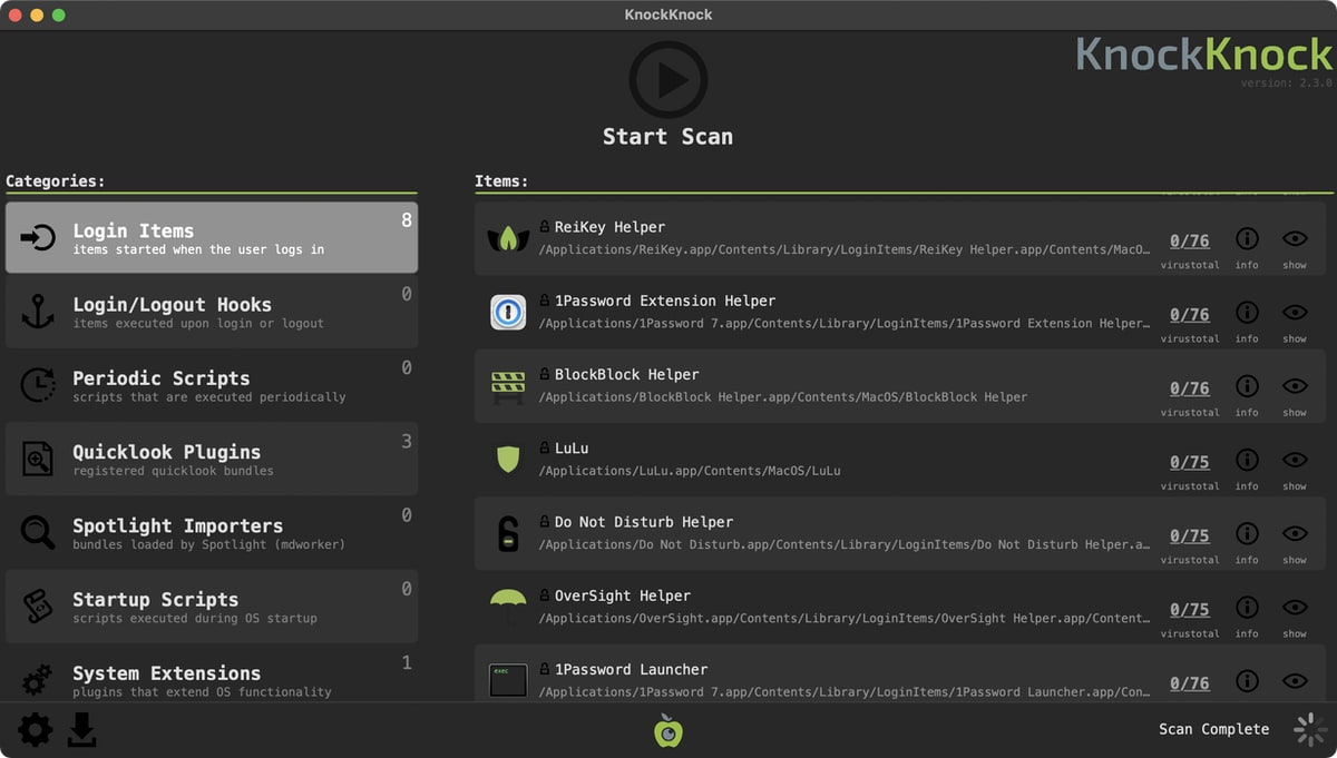 KnockKnock 3.0.0: Der Wächter für versteckte Programme auf dem Mac