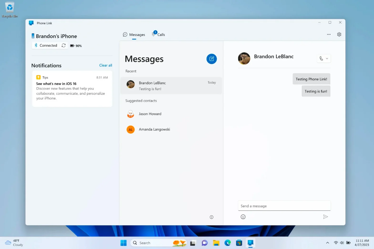 Smartphone-Link für iPhone jetzt für alle Windows 11 Nutzer verfügbar