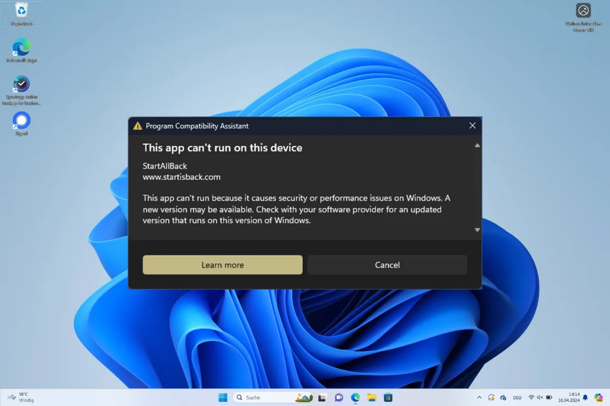 Microsoft blockt Startmenü-Modifizierungen mit Windows 11 24H2