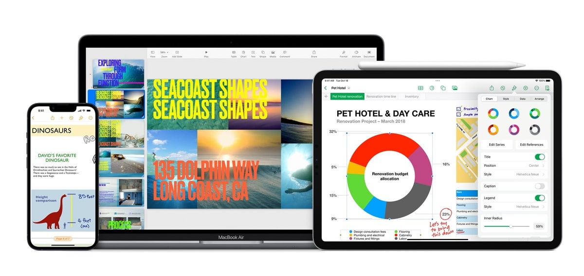 Pages, Numbers und Keynote erhalten ein Update