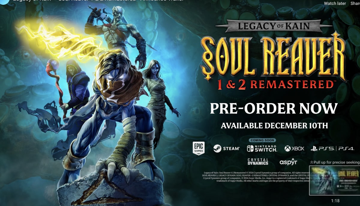 Legacy of Kain: Remaster von Soul Reaver 1 und 2 angekündigt