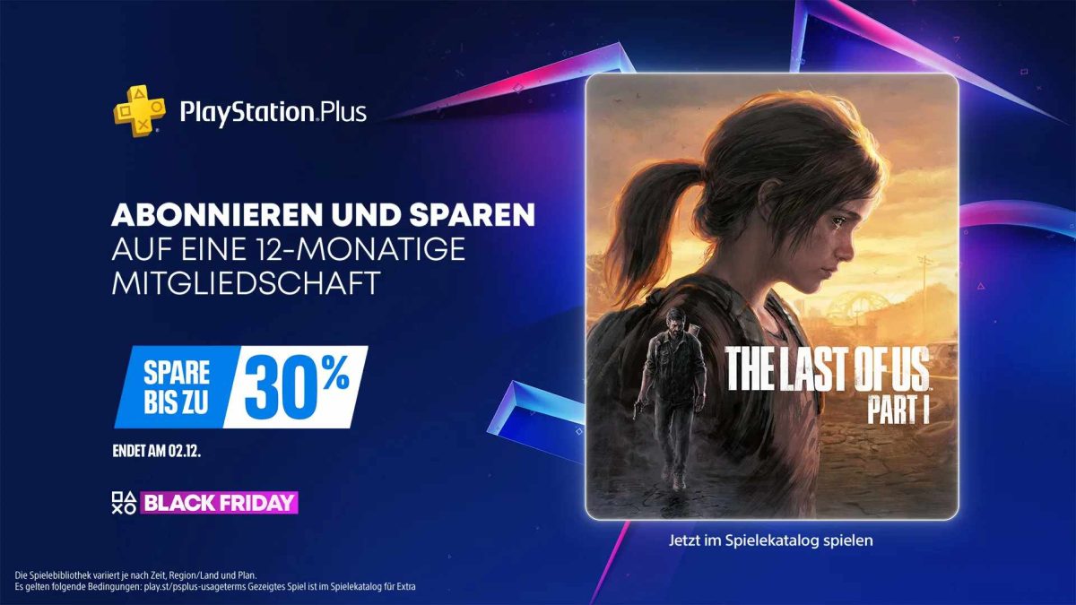PlayStation: Spart zum Black Friday bis zu 30 % auf PlayStation Plus