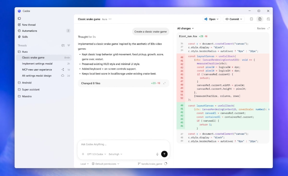 Codex-App: Ab sofort auch für Windows verfügbar