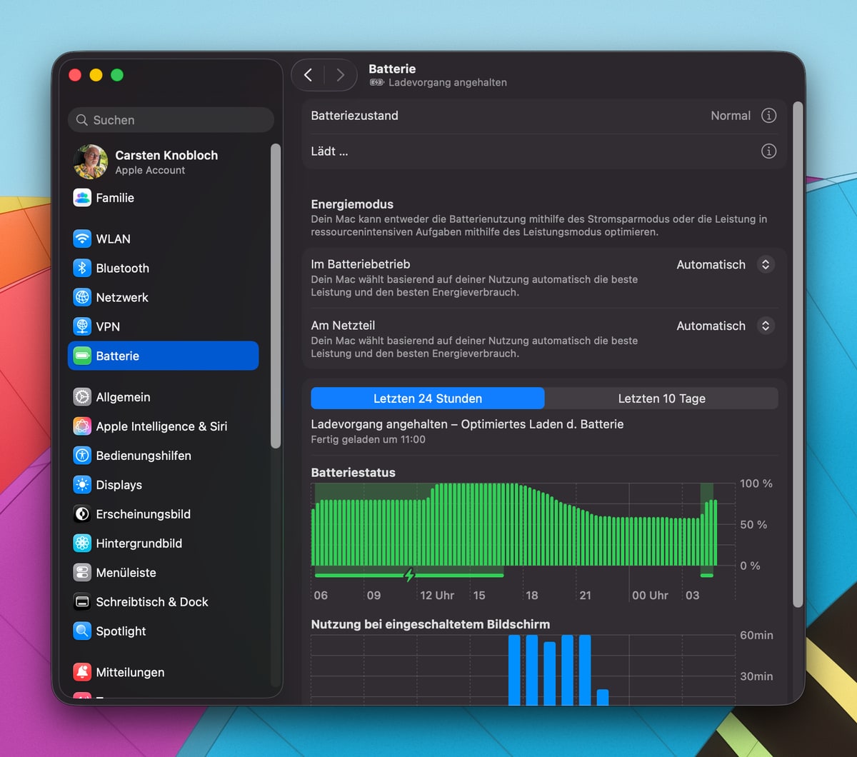 macOS 26.4 Tahoe: Manuelle Ladebegrenzung für MacBook-Akkus einstellen
