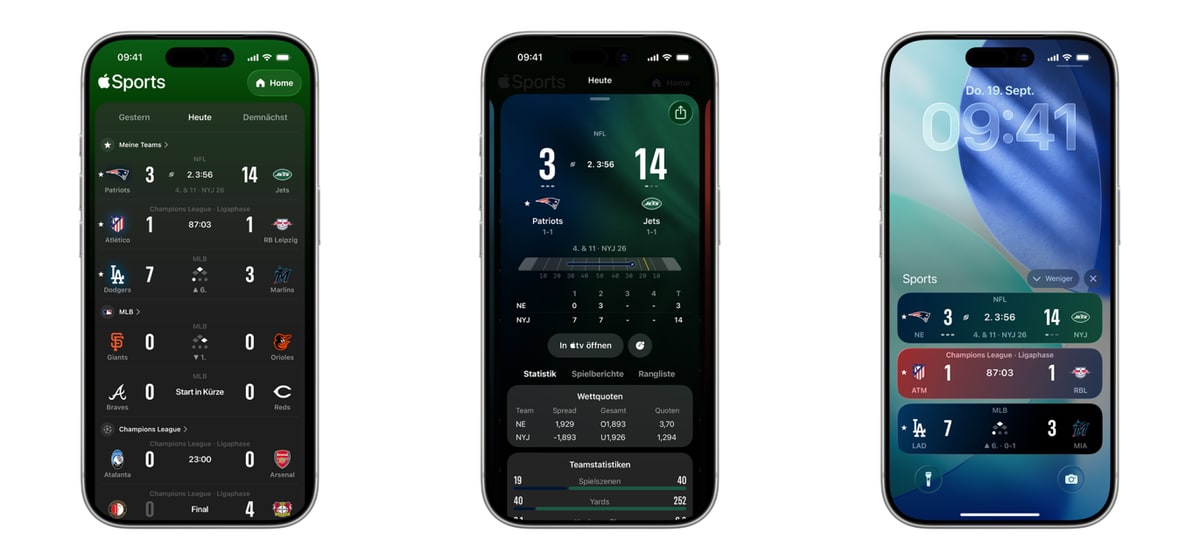 Apple Sports: Ab sofort mit WM-Unterstützung