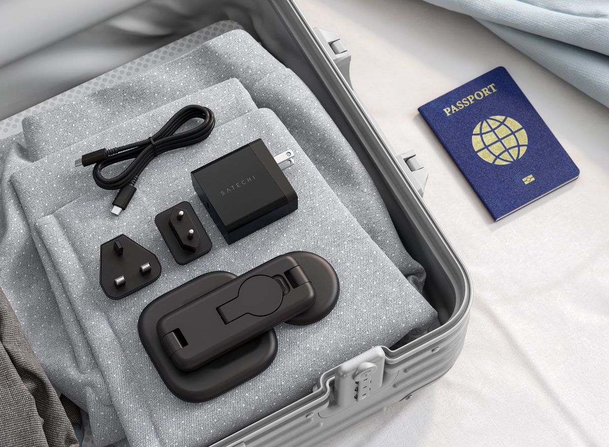 Satechi 3-in-1 Foldable Qi2 Charging Stand V2: Ladeschale für den Schreibtisch und die Reisetasche