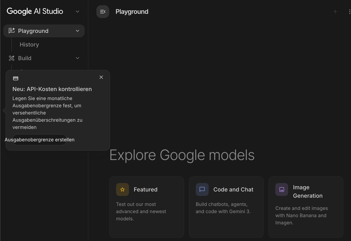 Google AI Studio im Abo: Mehr Power für zahlende Nutzer