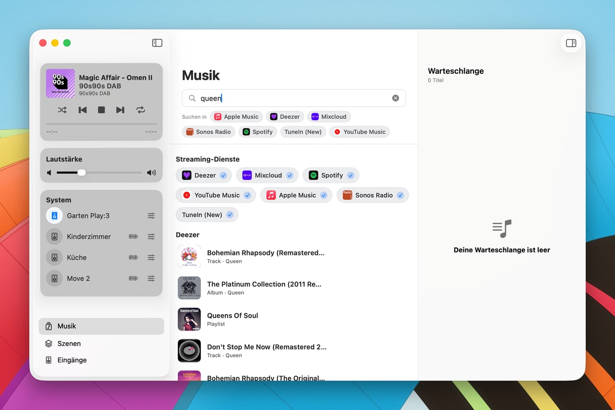 Menu Bar Controller für Sonos mit neuen Features