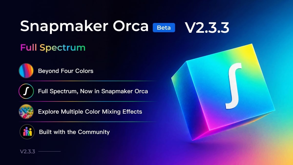 snapmaker-u1:-full-spectrum-mixt-verschiedene-farbtone-aus-vier-filamenten