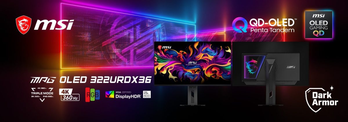 MSI MPG OLED 322URDX36: Gaming-Monitor mit QD-OLED und Triple-Mode