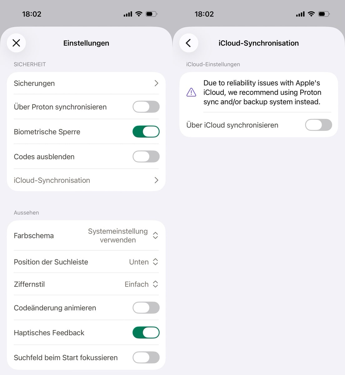 proton-authenticator-fur-ios:-icloud-synchronisierung-wieder-an-bord