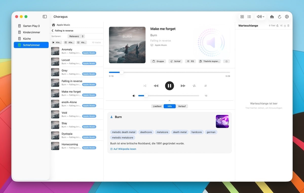 Choragus 4.12: Sonos-Controller für den Mac erweitert Bibliothek und Apple-Music-Anbindung