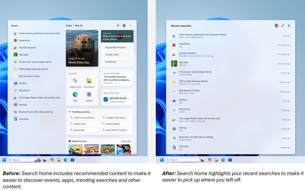 Windows Suche wird aufgeräumt: Mehr Fokus, weniger Web-Müll und bessere Treffer